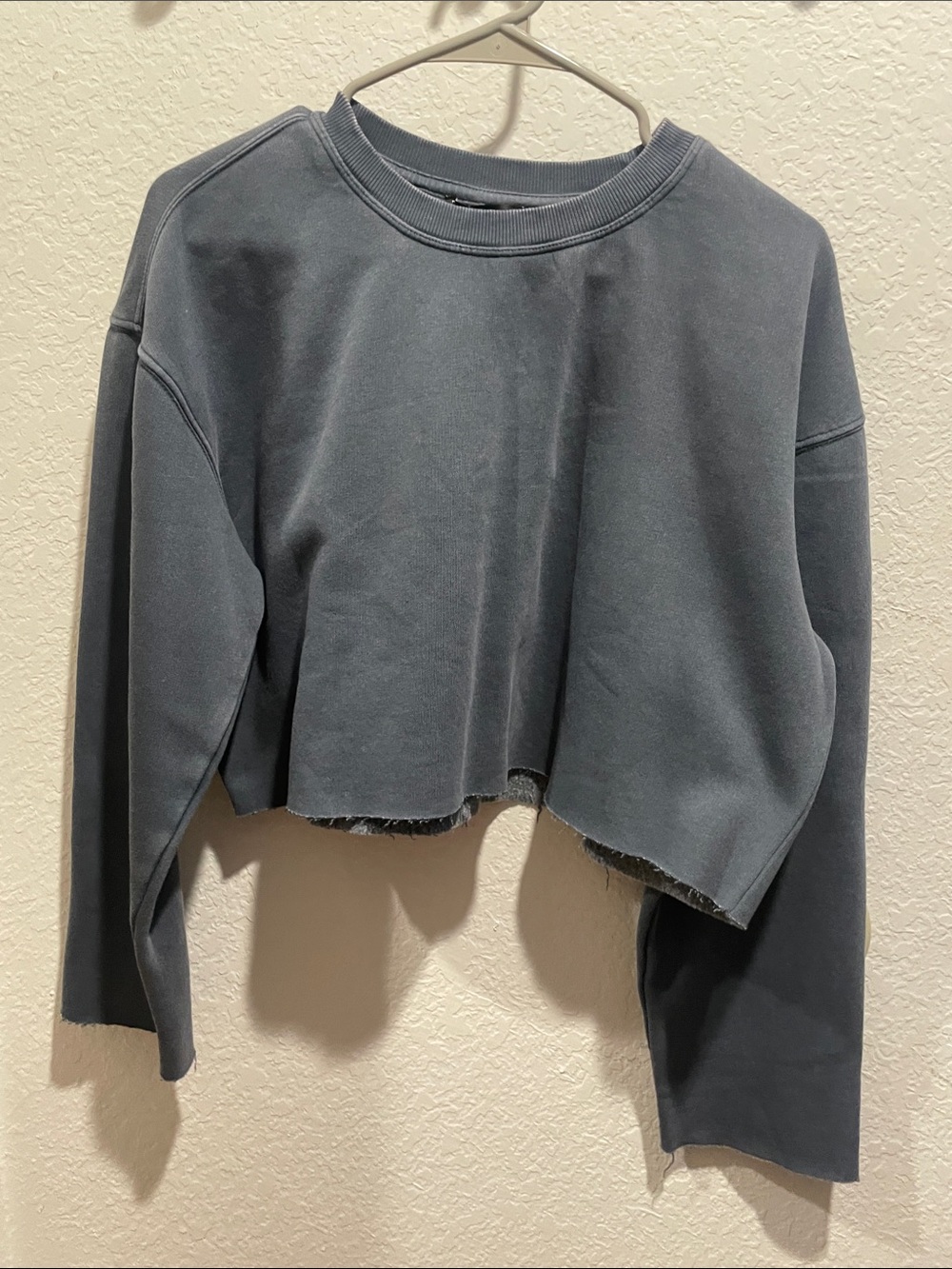 Zara Cropped Boxy Sweatshirt - Charcoal